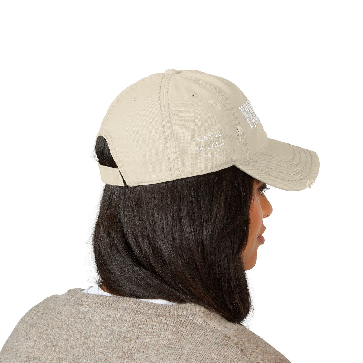 Proverbs 3:5-6 Distressed Embroidered Dad Hat