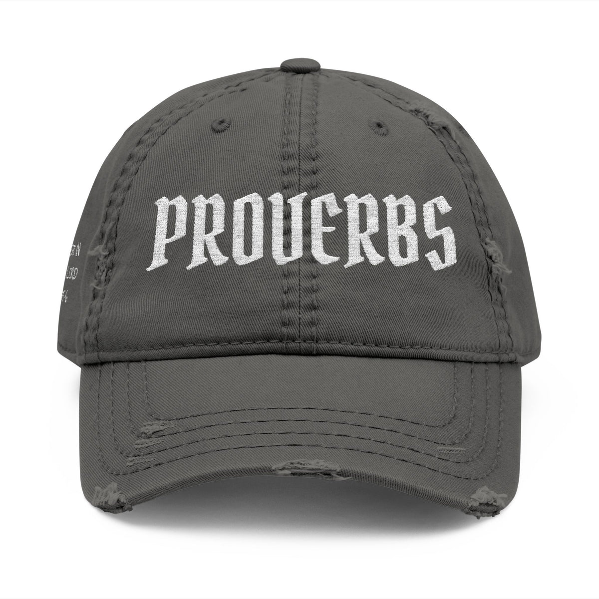 Proverbs 3:5-6 Distressed Embroidered Dad Hat