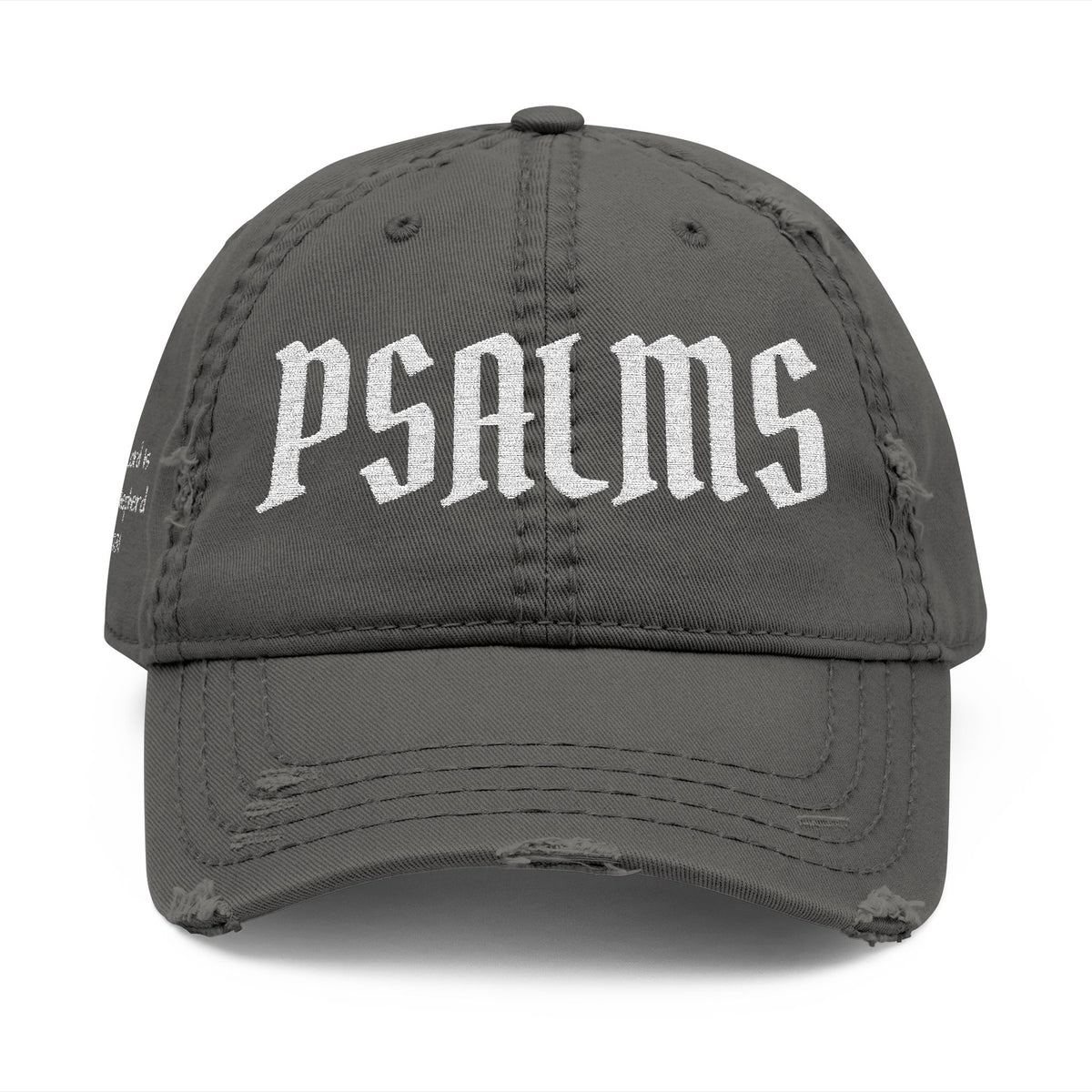 Psalms 23:1 Distressed Embroidered Dad Hat
