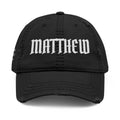Matthew 6:34 Distressed Embroidered Dad Hat