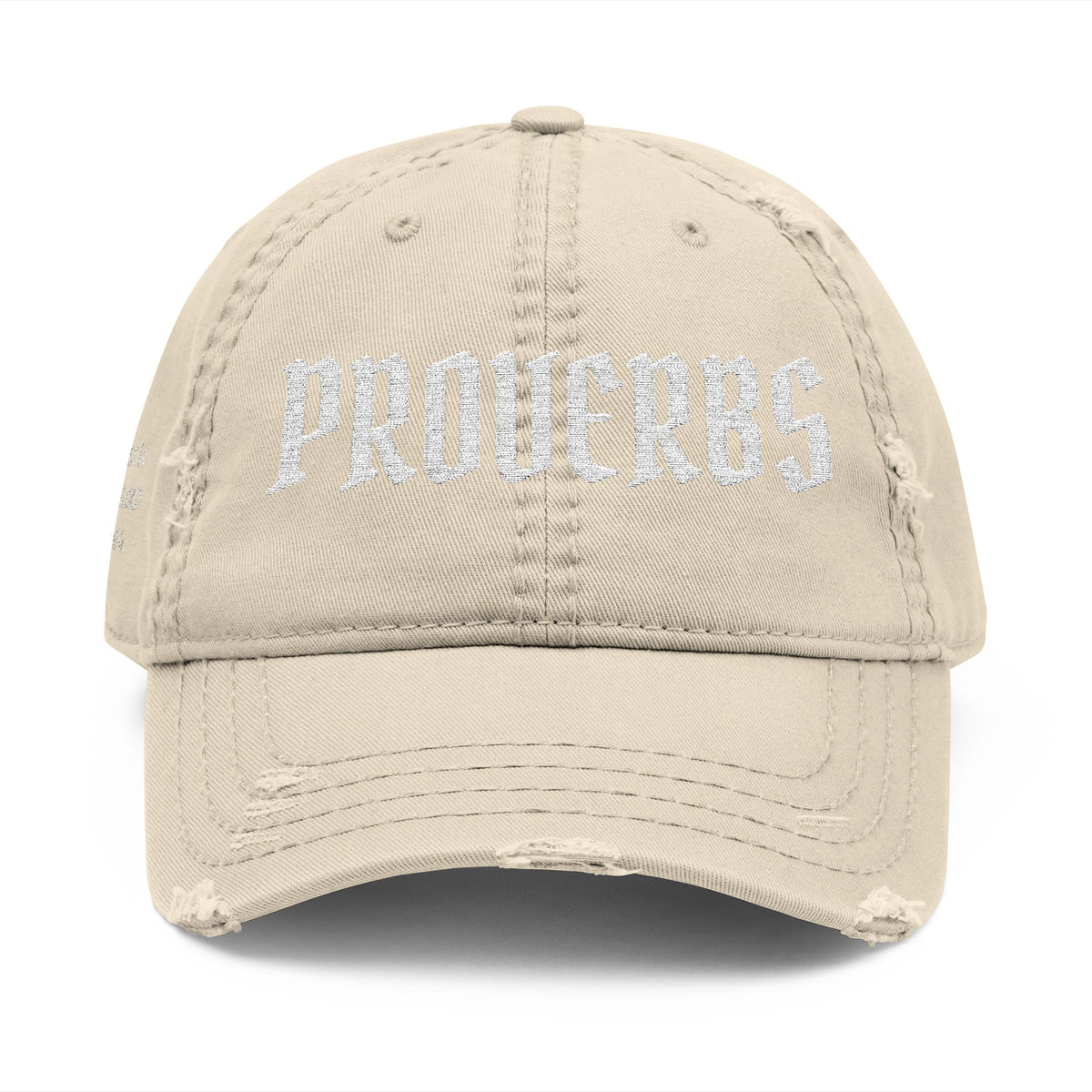 Proverbs 3:5-6 Distressed Embroidered Dad Hat