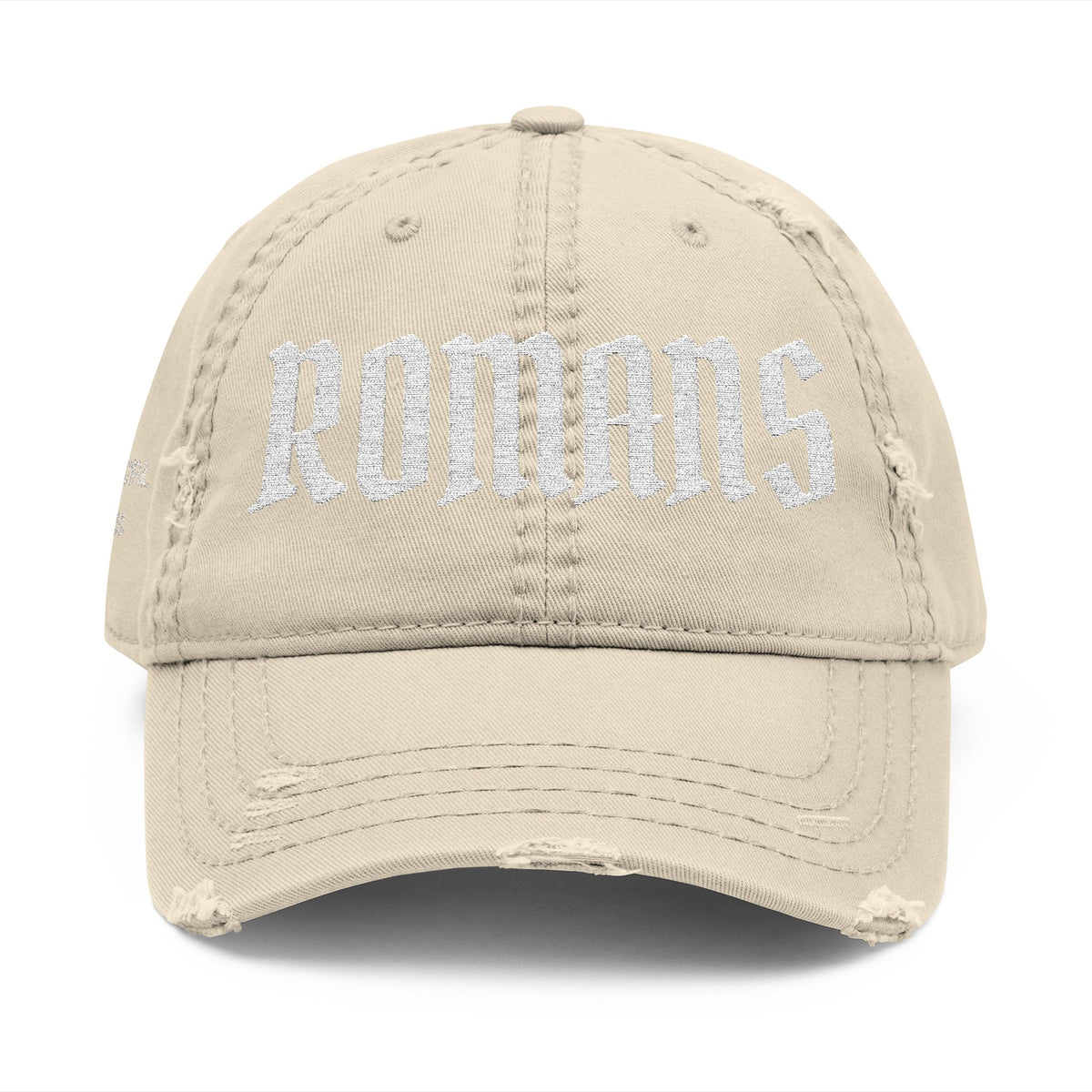 Romans 12:12 Distressed Embroidered Dad Hat