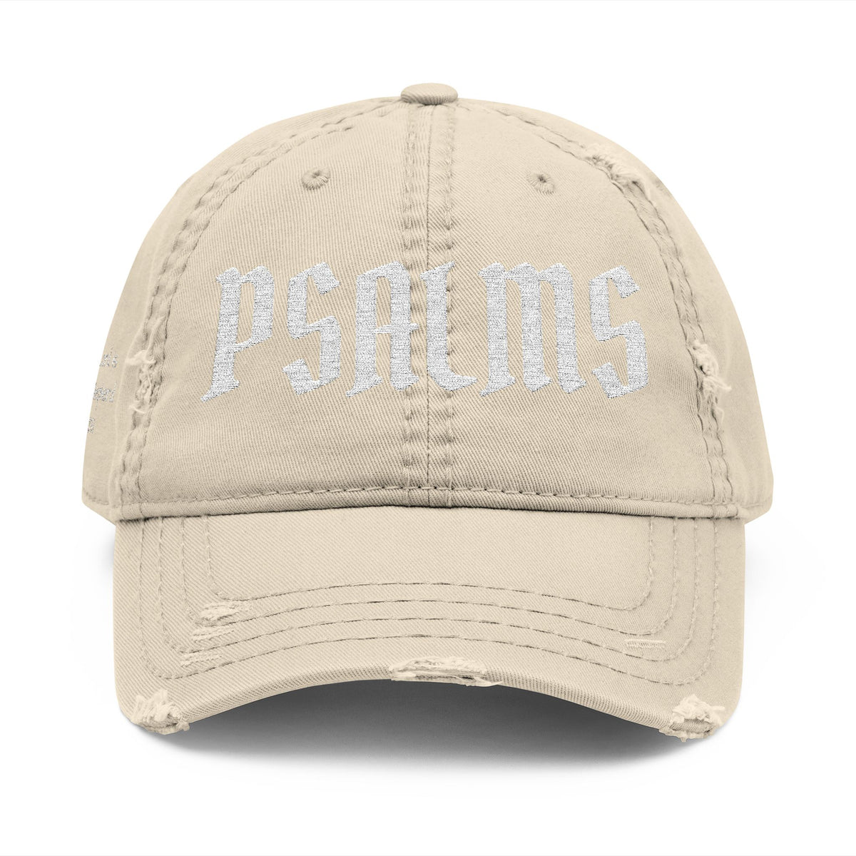 Psalms 23:1 Distressed Embroidered Dad Hat