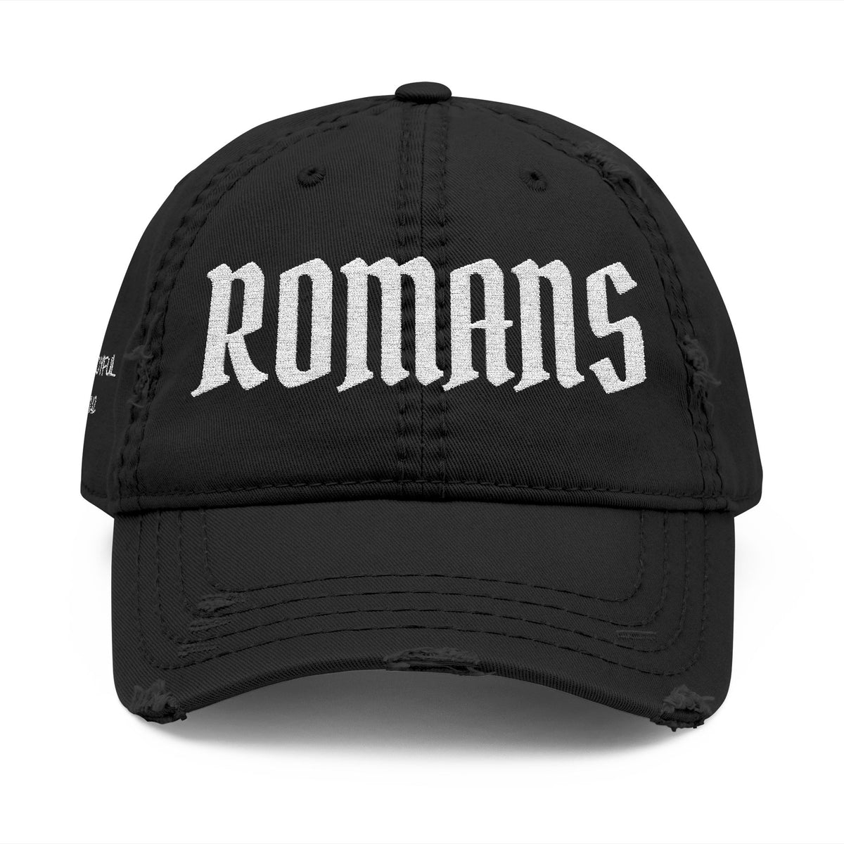 Romans 12:12 Distressed Embroidered Dad Hat