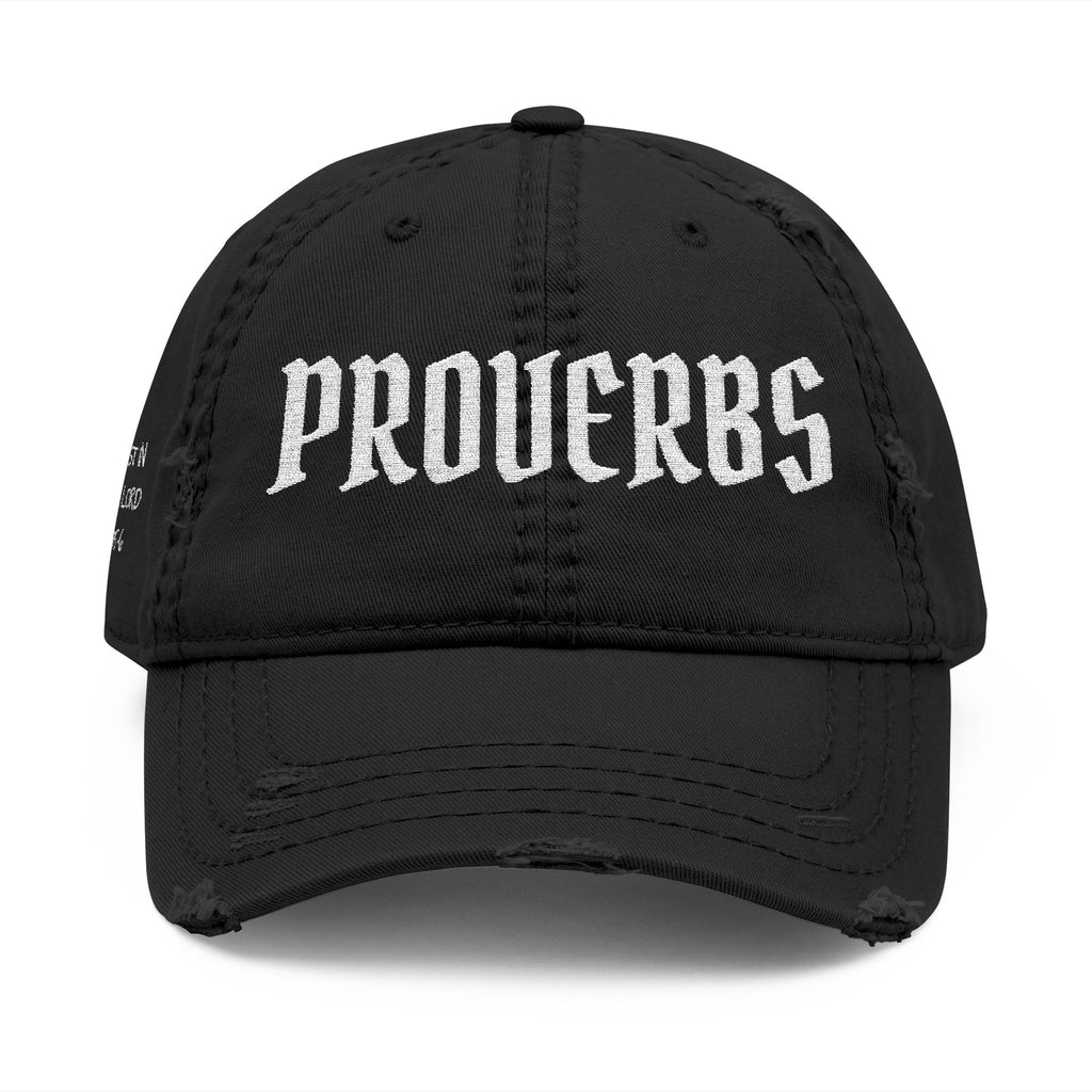 Proverbs 3:5-6 Distressed Embroidered Dad Hat