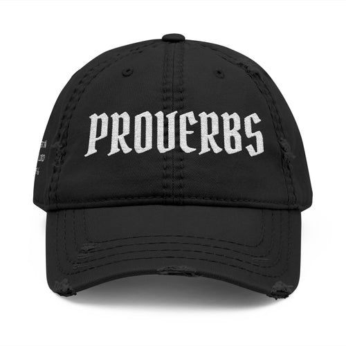 Proverbs 3:5-6 Distressed Embroidered Dad Hat